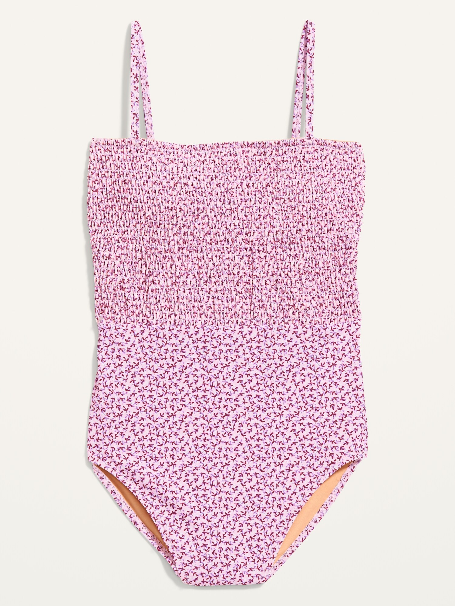 Smocked Bandeau One Piece Swimsuit For Women Old Navy