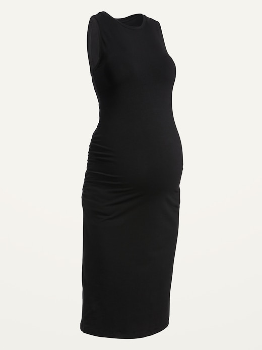 View large product image 2 of 2. Maternity Jersey-Knit Sleeveless Bodycon Dress
