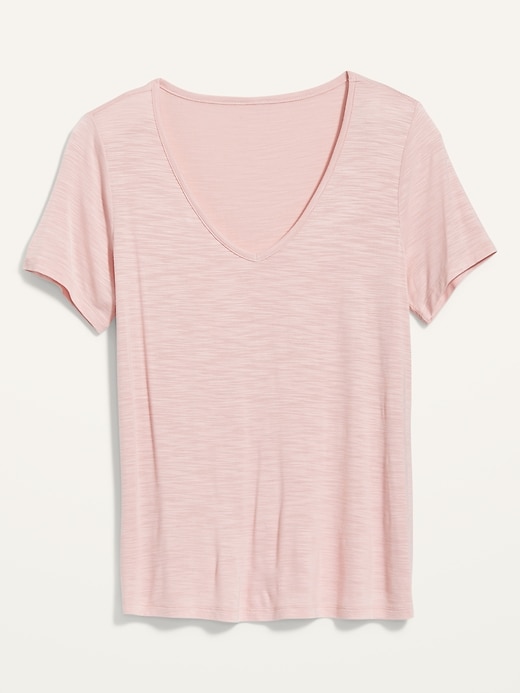 Image number 4 showing, Luxe V-Neck T-Shirt for Women