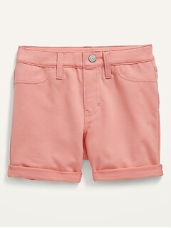 French Terry Rolled-Cuff Midi Shorts 