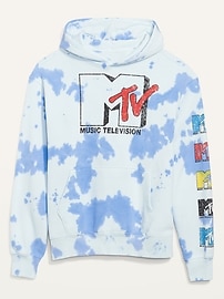 View large product image 3 of 3. MTV&#153 Tie-Dyed Gender-Neutral Pullover Hoodie for Adults