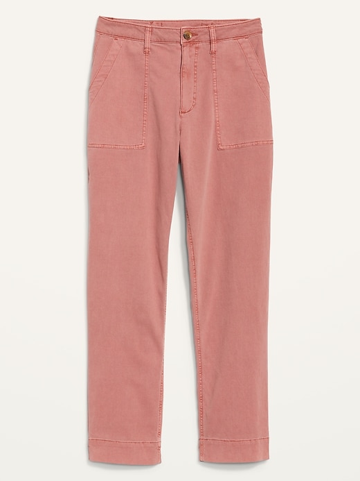 Image number 4 showing, High-Waisted Straight Canvas Workwear Pants