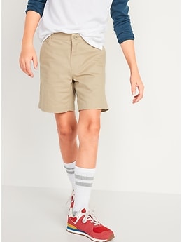 Old Navy Straight Built-In Flex Tech Twill Uniform Shorts for Boys (At Knee