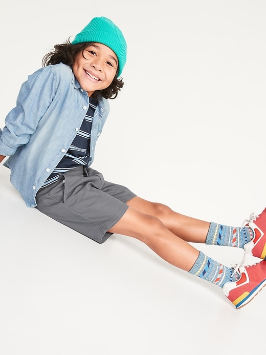 View large product image 2 of 4. Built-In Flex Straight Twill Shorts for Boys (Above Knee)