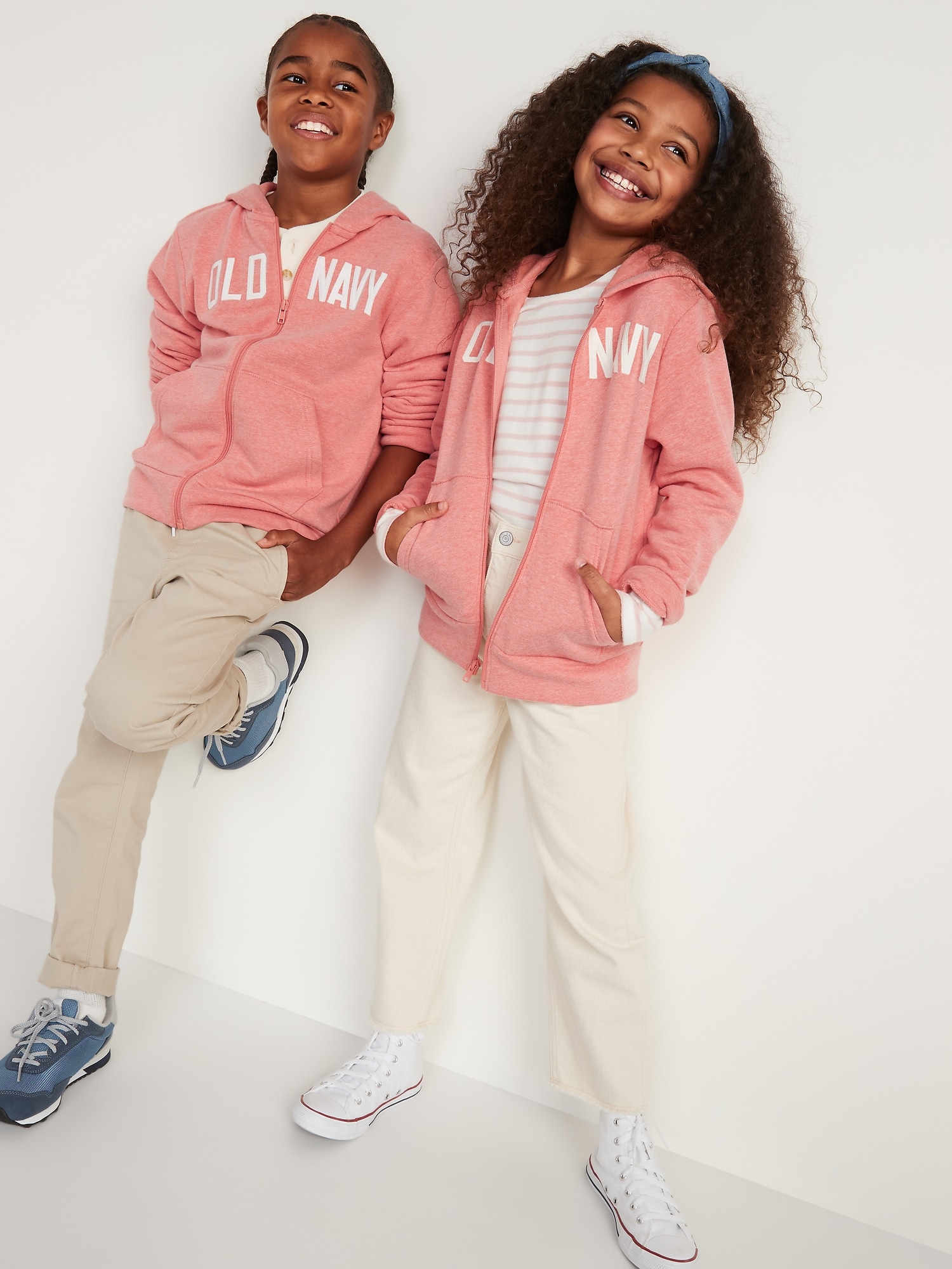 PULLOVER HOODIE CHILDHOOD（グレー） Logo-Graphic Zip-Front Hoodie for Boys | Old Navy