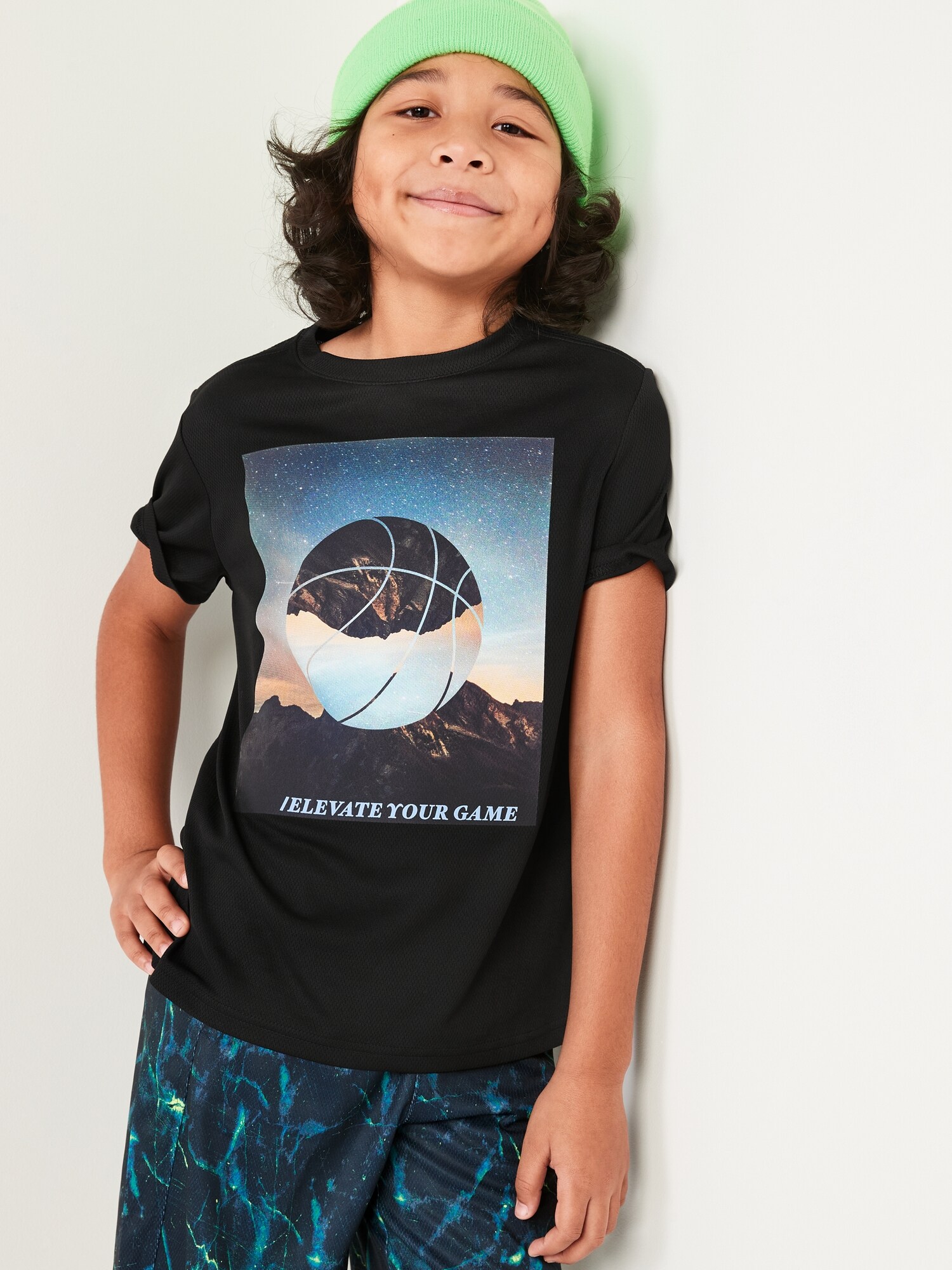 Go-Dry Short-Sleeve Mesh Graphic T-Shirt For Boys | Old Navy