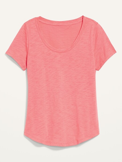 Image number 4 showing, EveryWear Slub-Knit Scoop-Neck T-Shirt for Women