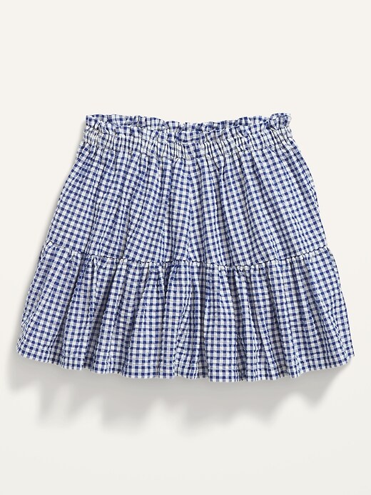 Old Navy Gingham Seersucker Swing Skirt for Toddler Girls. 1