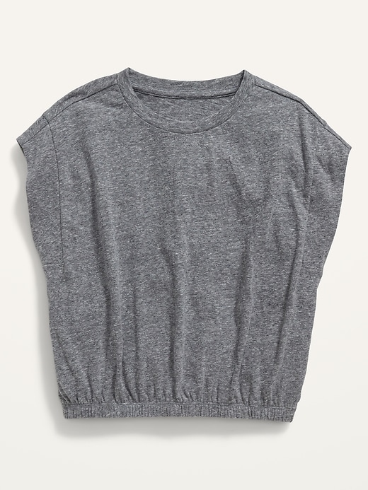 View large product image 1 of 1. Dolman-Sleeve Cropped Cinched-Hem Top for Girls