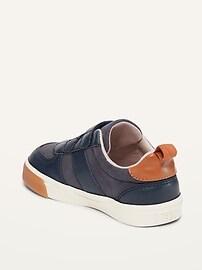 View large product image 3 of 4. Unisex Faux-Suede Double-Strap Sneakers for Toddler