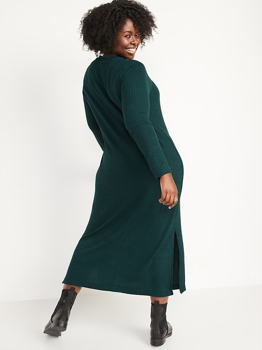 Rib-Knit Long-Sleeve Maxi Shift Dress | Old Navy