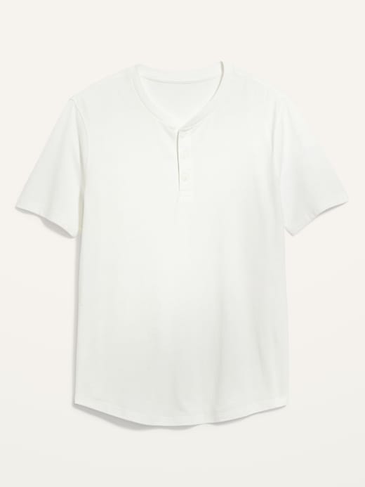 Image number 4 showing, Curved Hem Short-Sleeve Henley T-Shirt