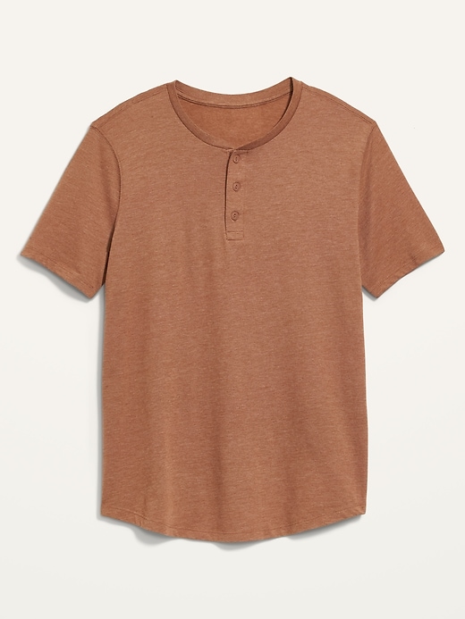 Oldnavy Curved Hem Short-Sleeve Henley T-Shirt for Men