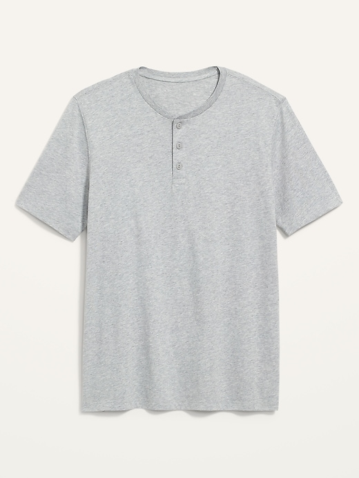 Image number 4 showing, Soft-Washed Short-Sleeve Henley T-Shirt for Men