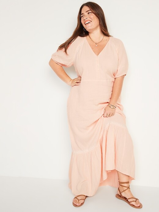 Image number 7 showing, Crinkle-Crepe Maxi Swing Dress