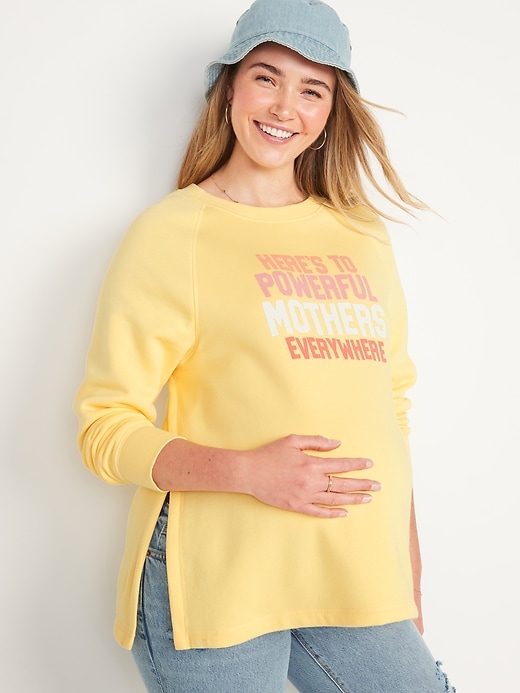 Image number 1 showing, Maternity Vintage Nursing Sweatshirt