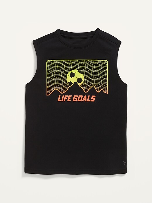 View large product image 1 of 2. Go-Dry Cool Graphic Mesh Tank Top for Boys