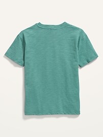 View large product image 3 of 3. Short-Sleeve Slub-Knit Pocket T-Shirt for Boys