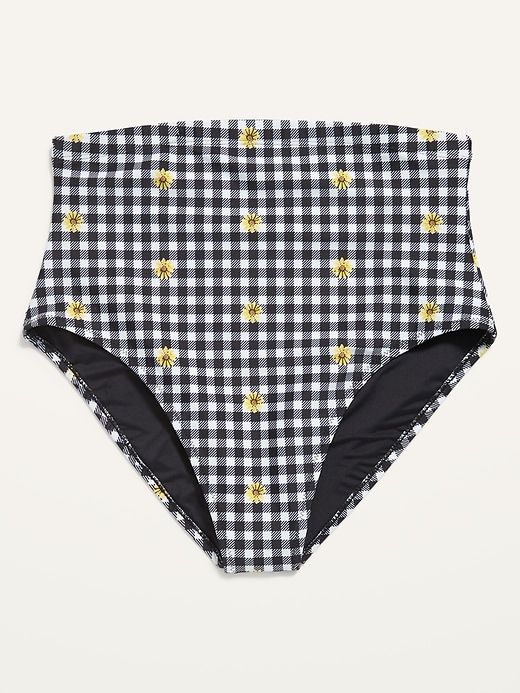 Image number 3 showing, Extra High-Waisted Printed French-Cut Swim Bottoms