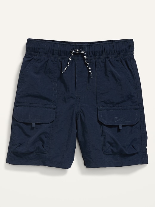 View large product image 1 of 1. Functional-Drawstring Cargo Shorts for Toddler Boys