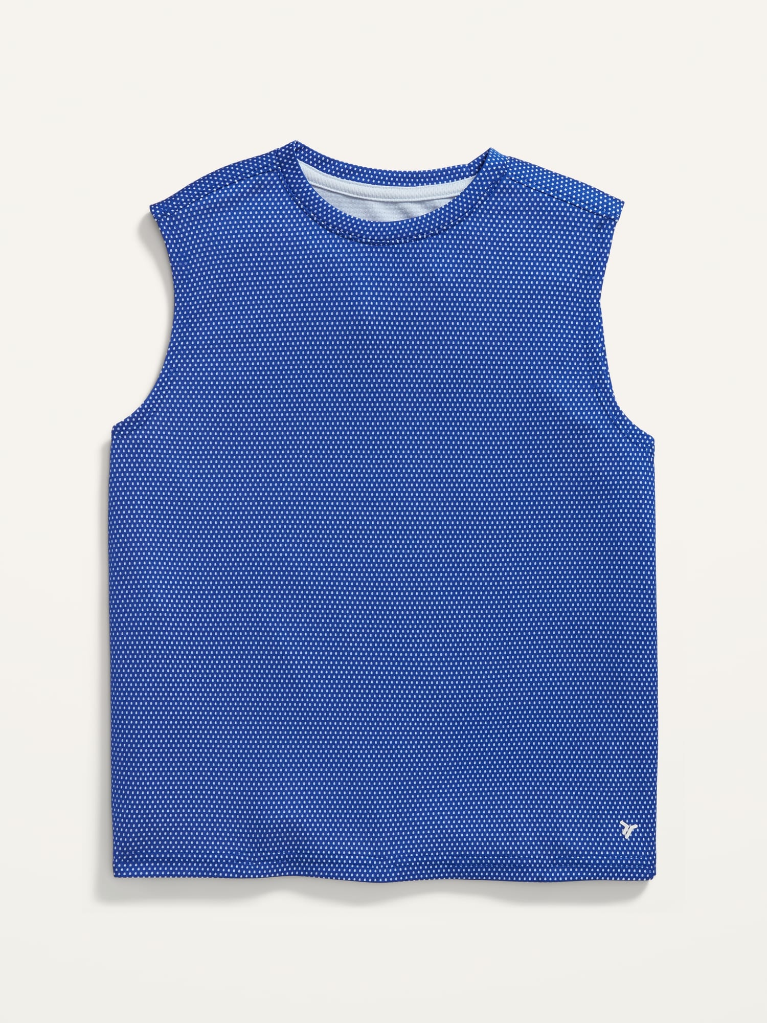 Go-Dry Cool Two-Tone Textured-Knit Performance Tank Top for Boys