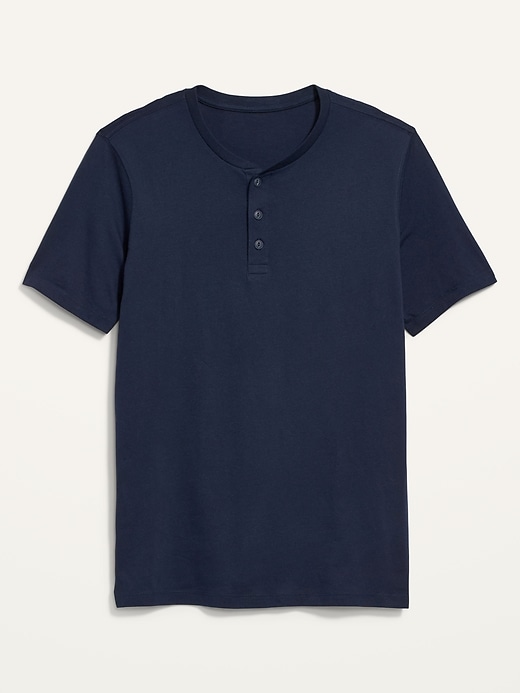 Image number 4 showing, Soft-Washed Short-Sleeve Henley T-Shirt for Men