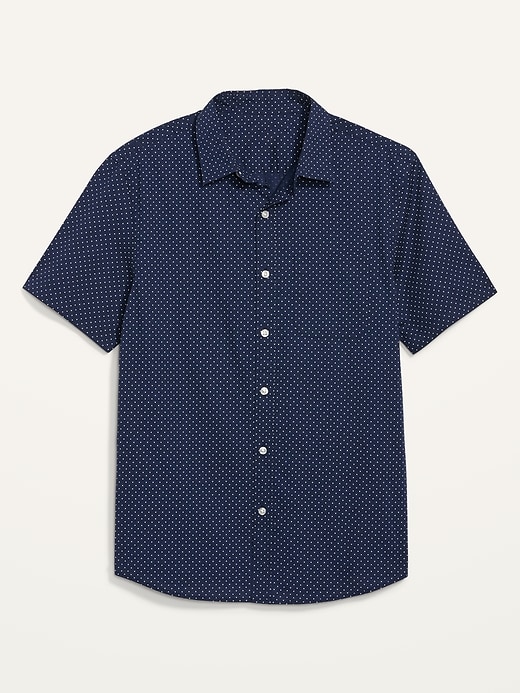 Image number 4 showing, Built-In Flex Everyday Dot-Print Short-Sleeve Shirt