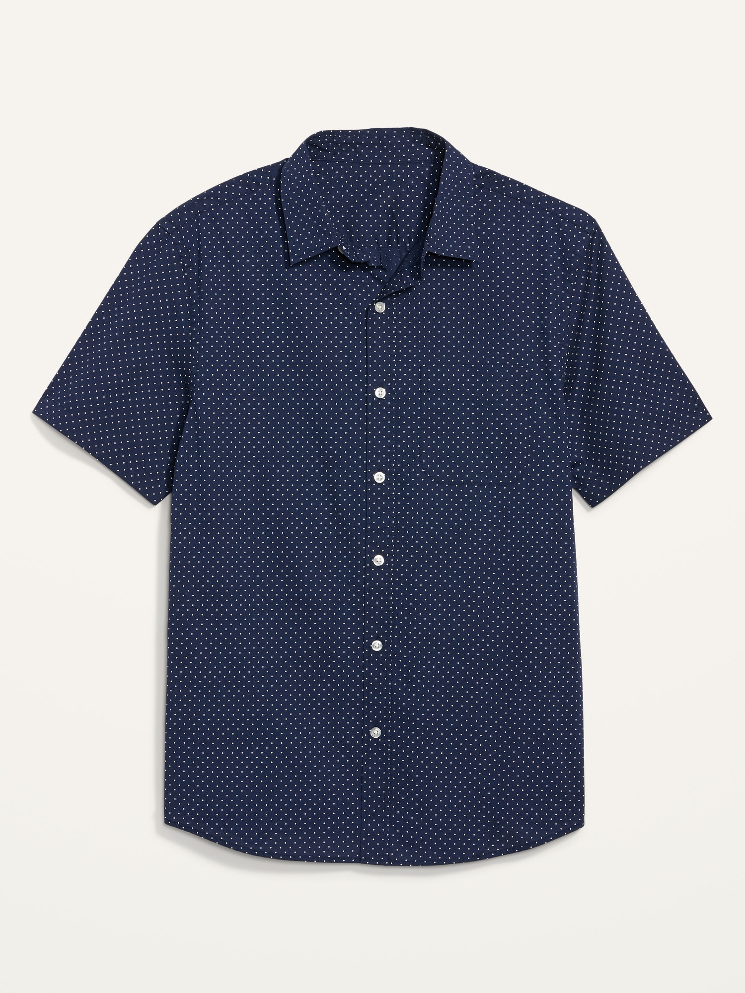 Built-In Flex Everyday Dot-Print Short-Sleeve Shirt for Men | Old Navy