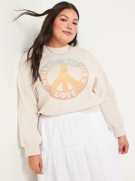 Image number 7 showing, Oversized Graphic Sweatshirt for Women