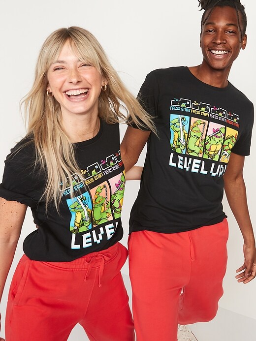 View large product image 1 of 2. Teenage Mutant Ninja Turtles&#169 "Level Up!" Gender-Neutral T-Shirt for Adults