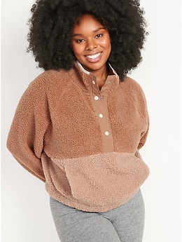 sherpa pullover old navy