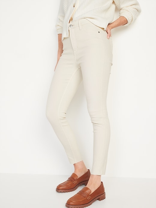 Image number 4 showing, High-Waisted Rockstar 360° Stretch Super-Skinny Cut-Off Ankle Jeans