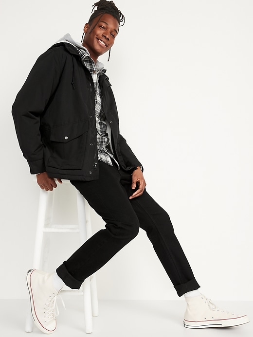 Water-Resistant Sherpa-Lined Hooded Jacket for Men | Old Navy