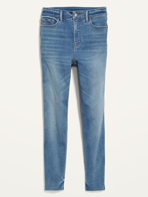Image number 4 showing, High-Waisted Rockstar 360° Stretch Super-Skinny Cut-Off Ankle Jeans for Women