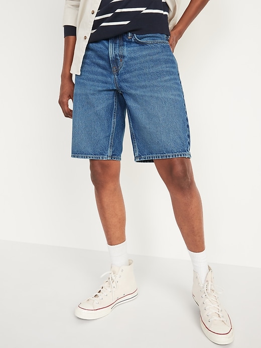 Image number 1 showing, Original Loose Non-Stretch Jean Shorts --10-inch inseam