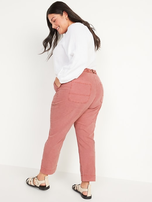 Image number 8 showing, High-Waisted Straight Canvas Workwear Pants