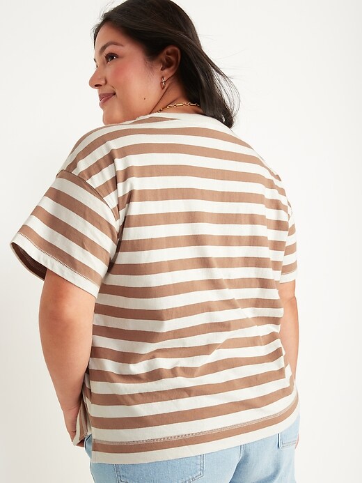 Image number 8 showing, Short-Sleeve Vintage Striped Easy T-Shirt for Women