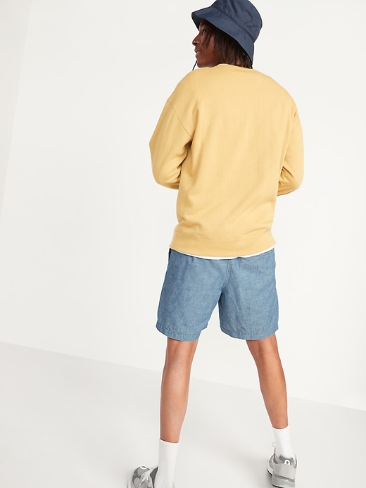 Image number 2 showing, Relaxed Cotton Chambray Jogger Shorts -- 7-inch inseam