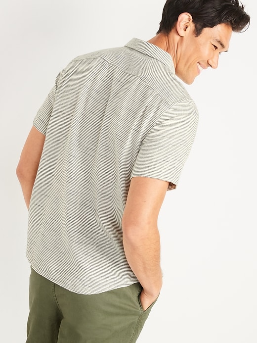 Image number 2 showing, Regular-Fit Everyday Micro-Stripe Short-Sleeve Shirt