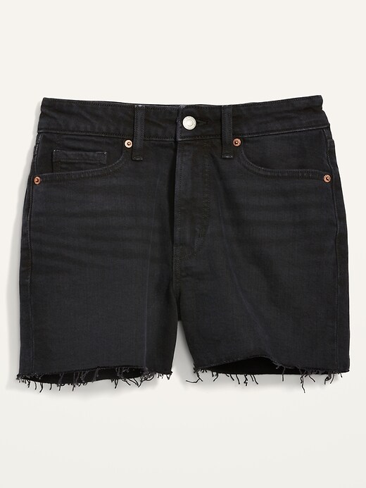 Image number 4 showing, High-Waisted OG Straight Cut-Off Jean Shorts for Women -- 3-inch inseam