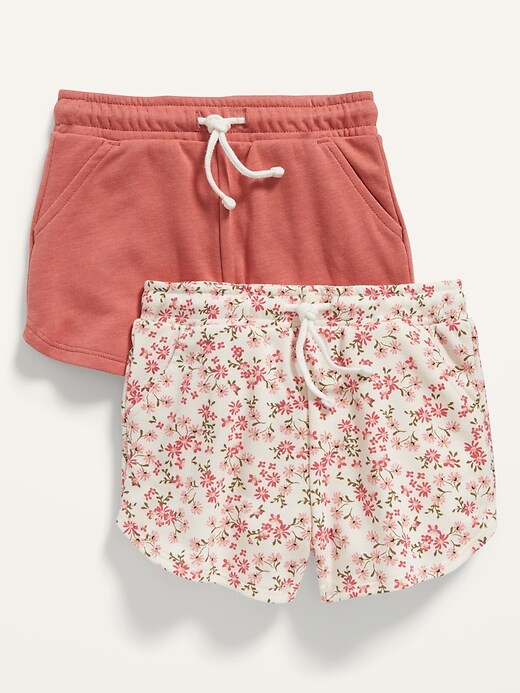 View large product image 1 of 1. French Terry Sweat Shorts 2-Pack for Toddler Girls