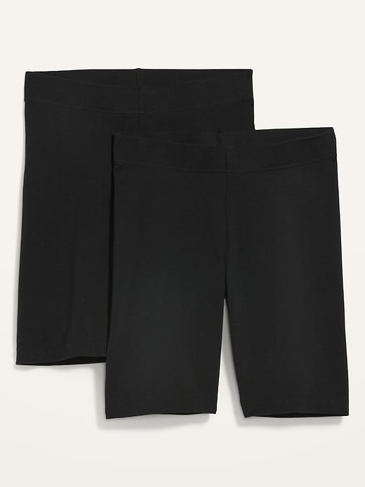 Image number 1 showing, High-Waisted Biker Shorts 2-Pack for Women -- 8-inch inseam