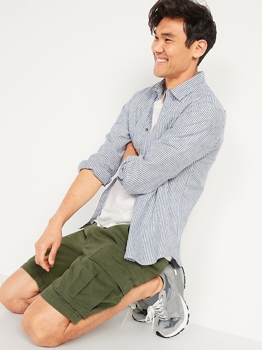 Image number 6 showing, Straight Lived-In Cargo Shorts for Men -- 10-inch inseam