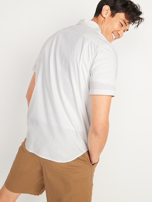 Image number 2 showing, Built-In Flex Everyday Short-Sleeve Oxford Shirt for Men