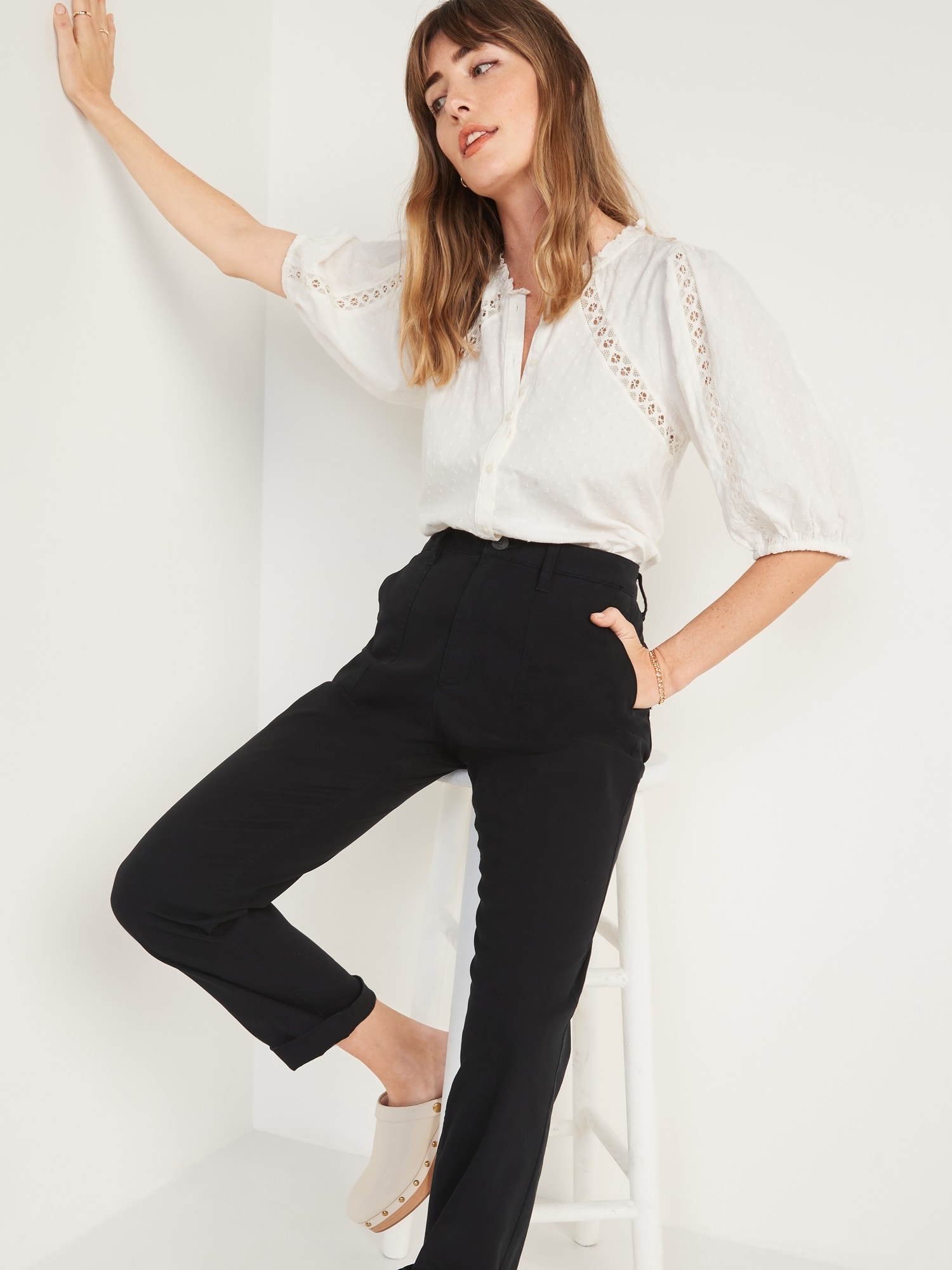 old navy womens black pants