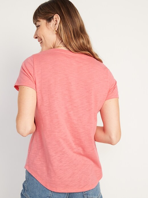Image number 6 showing, EveryWear Slub-Knit Scoop-Neck T-Shirt for Women
