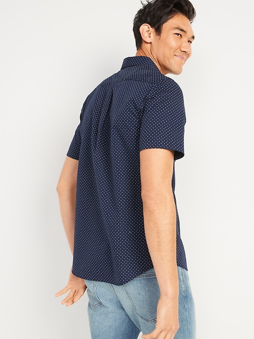 Image number 2 showing, Built-In Flex Everyday Dot-Print Short-Sleeve Shirt