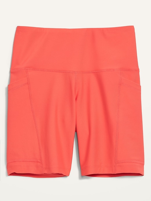 Image number 4 showing, High-Waisted PowerSoft Biker Shorts -- 6-inch inseam