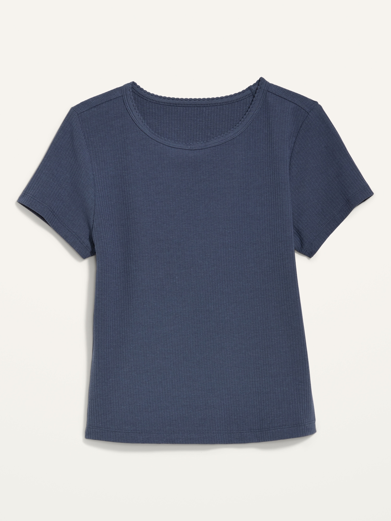 Short-Sleeve Cropped Slim-Fit Rib-Knit T-Shirt for Women | Old Navy