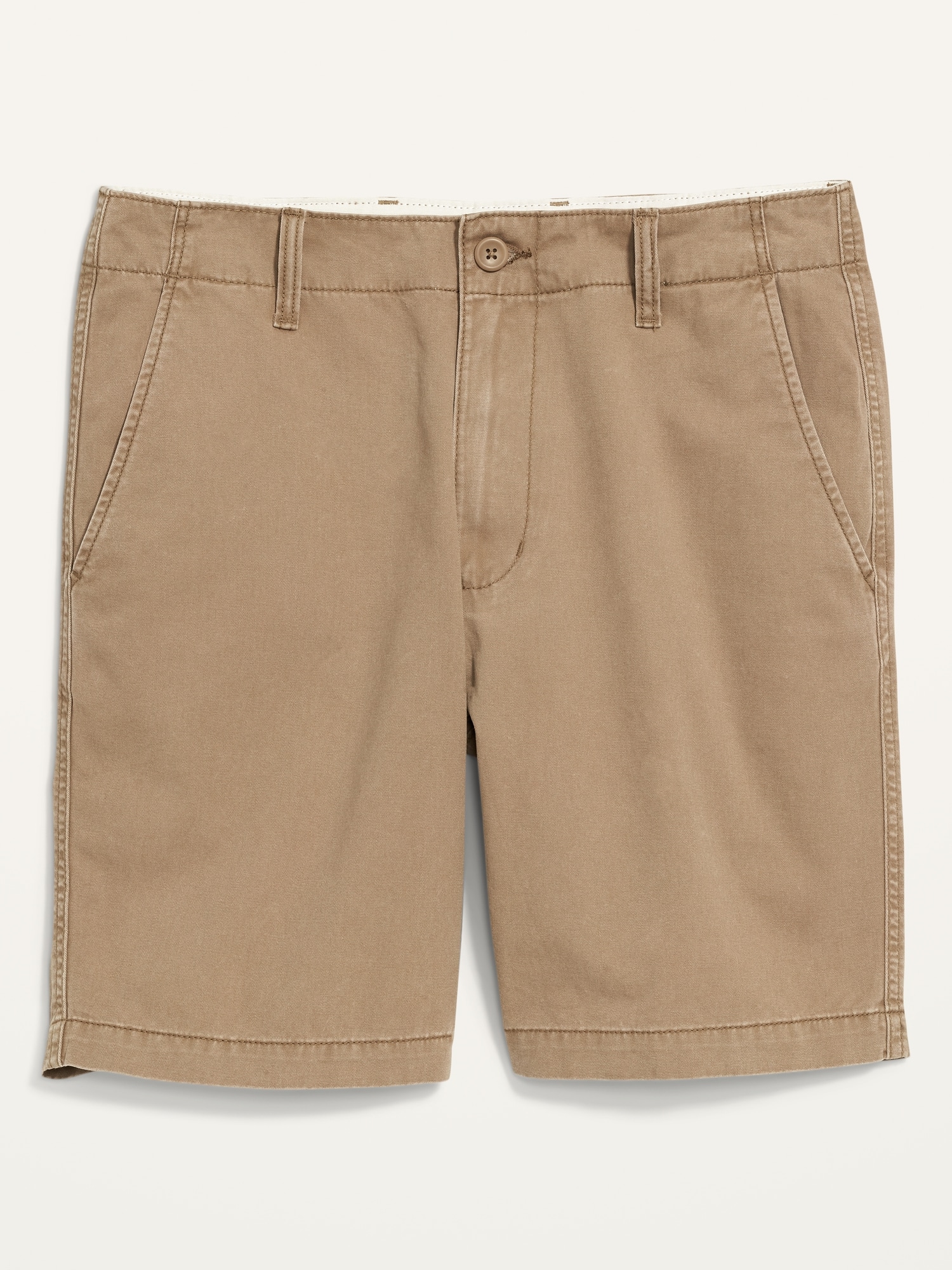 Straight Lived-In Khaki Non-Stretch Shorts - 9-inch inseam